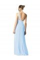One Shoulder Long Chiffon Bridesmaid Dress with Shirred Bodice and Front Keyhole Essex