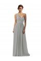 Ruffled One Shoulder Floor Length Long Chiffon Bridesmaid Dress Essex