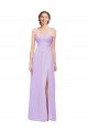Strapless Mermaid Chiffon Bridesmaid Dress WITH High Side Slit and Ruffles Essex