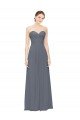 Twisted Waist Pleats Sweetheart Long Chiffon Bridesmaid Dress Essex