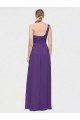 One Shoulder High Low Chiffon Bridesmaid Dress with Wrap Waist Essex