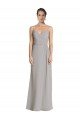 Long Chiffon A-Line Bridesmaid Dress with Criss-Cross Draped Bodice Essex
