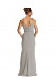 Long Chiffon A-Line Bridesmaid Dress with Criss-Cross Draped Bodice Essex