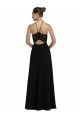 Lace Halter Neckline Chiffon A-Line Bridesmaid Dress with Sheer Back Essex