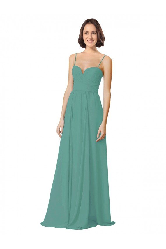 Spaghetti Straps Sweetheart A-Line Chiffon Bridesmaid Dress Essex