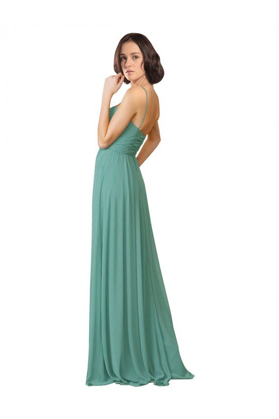 Spaghetti Straps Sweetheart A-Line Chiffon Bridesmaid Dress Essex