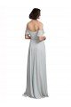 Off the Shoulder Spaghetti Strap Long Chiffon Bridesmaids Dress Essex