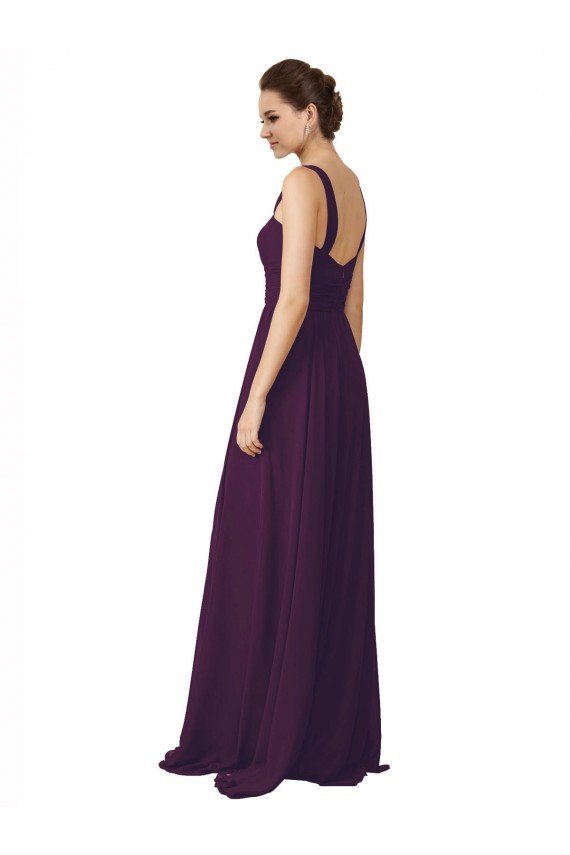Full Length Chiffon Bridesmaid Dress with Spaghetti Straps Essex