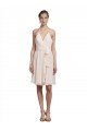 Short Knee Length Wrap Chiffon Halter Bridesmaids Dress Essex
