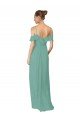 Hand-Ruched Chiffon Bridesmaid Dress with Flutter Sleeves Essex