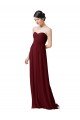 Hand-Ruched Sweetheart Long Chiffon Bridesmaid Dress Essex