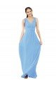 Long V-Neckline Chiffon Bridesmaid Dress with Twisted Waist Essex