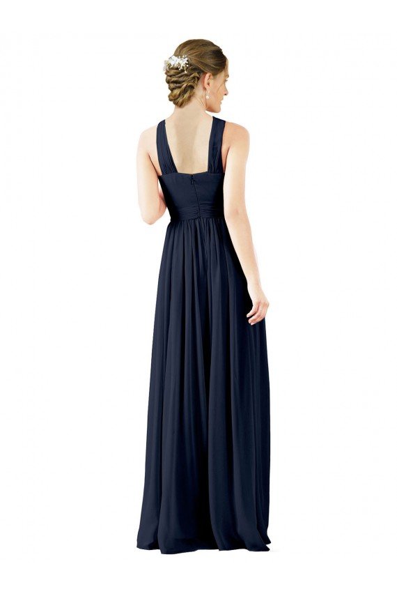 High V-Neck Floor Length Chiffon Bridesmaid Dress Essex