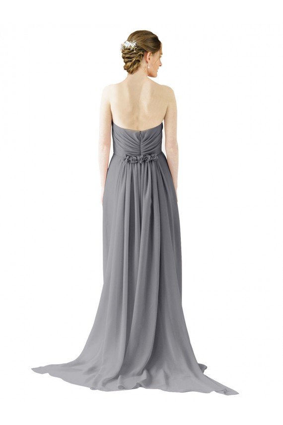 Long Chiffon Bridesmaid Dress with Sweetheart Neckline and Flowing Back Essex