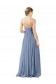 Deep Sweetheart Neckline Open Back Long Chiffon Bridesmaid Dress Essex