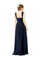 Square Neckline Sexy Open Back Long Chiffon Bridesmaid Dress Essex