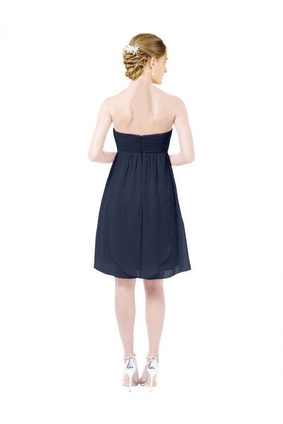 Sweetheart Cocktail Knee Length Chiffon Cocktail Bridesmaid Dress Open Back Essex
