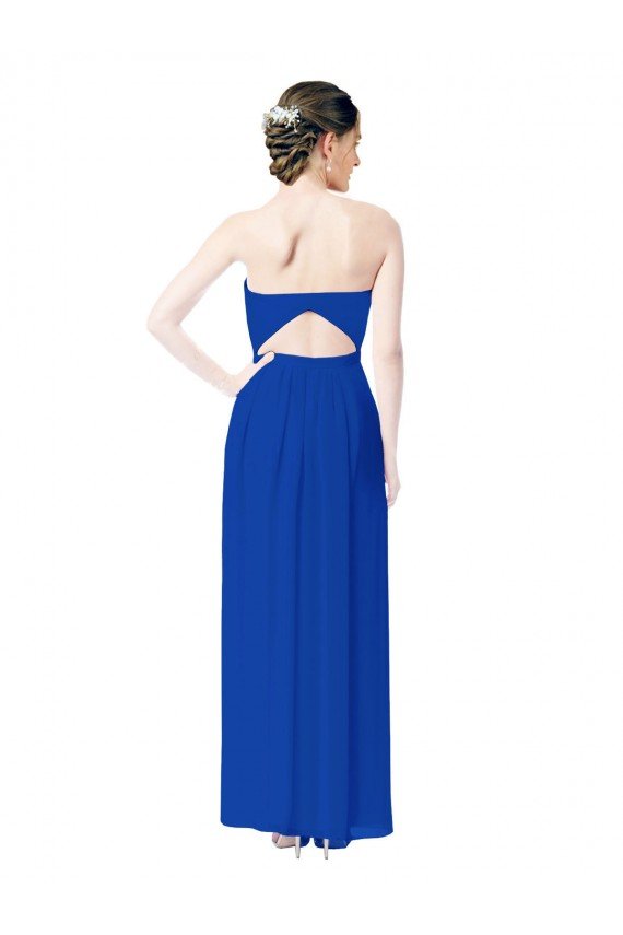 Strapless Sweetheart Keyhole Back Long Chiffon Bridesmaid Dress Essex
