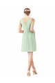 v-Neckline Short Knee Length Chiffon Cocktail Bridesmaid Dress Essex
