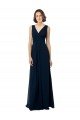 Chiffon Sleeveless Bridesmaid Dress with V Front and Back Essex