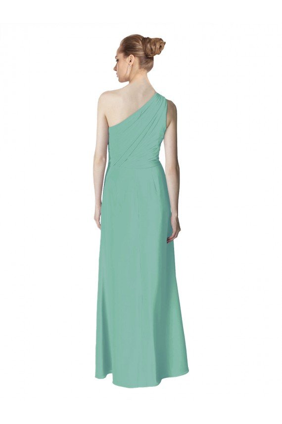 Long Chiffon One Shoulder Full Length Bridesmaid Dress Essex
