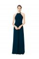 Spaghetti Strap Long Chiffon Halter A-Line Bridesmaid Dress Essex