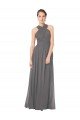 Long Chiffon Halter Bridesmaid Dress Keyhole Back Essex