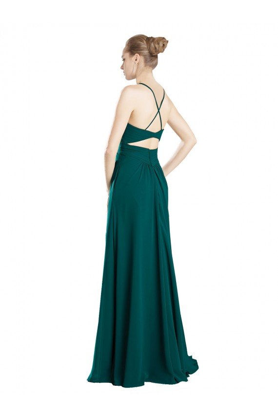 Sexy Chiffon Bridesmaid Dress with Deep V-Neckline Essex