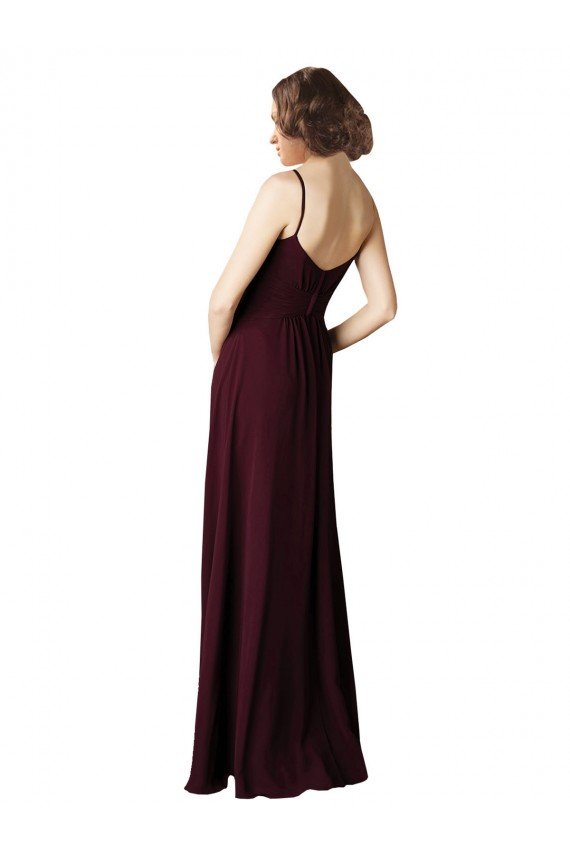 V-Neck Chiffon Bridesmaid Dress with Twist Front Bodice Essex