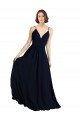 Simple Chiffon Bridesmaid Dress with Deep V-Neckline Essex
