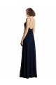Simple Chiffon Bridesmaid Dress with Deep V-Neckline Essex