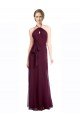 Full Length Chiffon Bridesmaid Dress with Halter Top Essex