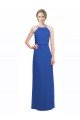 Long Chiffon Spaghetti Strap Bridesmaid Dress with Blouson Top Essex