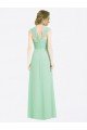 Long Chiffon Bridesmaid Dress with a Sweetheart Neckline and Pleated Shoulder Straps Essex