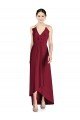 Draped V-Neck High Low Chiffon Bridesmaid Dress Essex