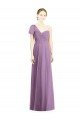 Flutter Sleeves One Shoulder Long Chiffon Bridesmaid Dress Essex