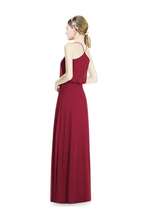 Full Length V-Neck A-Line Chiffon Boho Bridesmaid Dress Essex