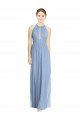 Open Back Long Chiffon Halter Bridesmaid Dress Essex