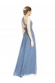 Open Back Long Chiffon Halter Bridesmaid Dress Essex