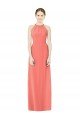 Open Back Shirred Halter Chiffon Bridesmaid Dress Essex