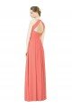 Open Back Shirred Halter Chiffon Bridesmaid Dress Essex