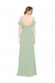 Split Cold Shoulder Draped A-Line Chiffon Bridesmaid Dress Essex