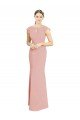 Chiffon Cap Sleeves Long Bridesmaid Dress with Keyhole Essex