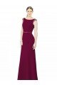 Slim Chiffon Bridesmaid Dress with Embellished Capped Sleeves Essex