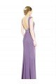 Long Chiffon Bridesmaid Dress with Boat Neckline and Keyhole Essex