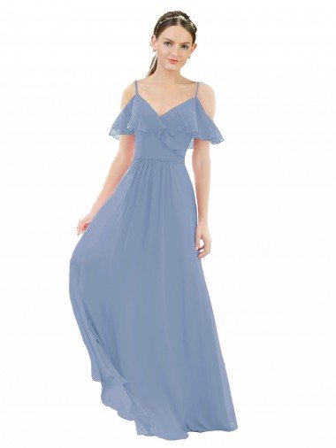 Pleated One Shoulder A-Line Chiffon Bridesmaid Dress Essex