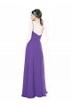 Long Chiffon A-Line Bridesmaid Dress with Deep V-Neckline and Side Slit Essex