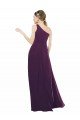 One Shoulder Chiffon Bridesmaid Dress with Draped Bodice Essex