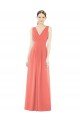V-Neck V-Back Sleeveless Chiffon Bridesmaid Dress Essex