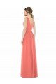 V-Neck V-Back Sleeveless Chiffon Bridesmaid Dress Essex
